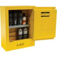 Mini Flammable Safety Cabinet, 2 Gal., 1 Door, 17" W x 22" H x 8" D - Zenith Safety Products 