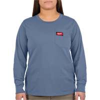 T-shirt &agrave; manches longues avec poches GRIDIRON, Femmes, 2T-Grand, Bleu - Milwaukee F551U-2X