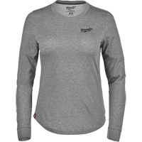 FREEFLEX Long-Sleeve Hybrid T-Shirt, Women's, 2X-Large, Grey - Milwaukee F552G-2X