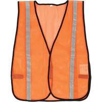 Veste de s&eacute;curit&eacute; &agrave; mailles compacte, Orange haute visibilit&eacute;, Polyester - Viking 6101O