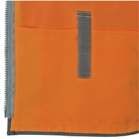 Veste de s&eacute;curit&eacute; pour arpenteur Pioneer avec fermeture &agrave; glissi&egrave;re et dos en maille, Orange haute visibilit&eacute;, Petit, Polyester - Pioneer V1010250-S