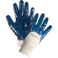 Gants &agrave; doublure interlock de poids moyen, 9/Grand, R&ecirc;vetement Nitrile, Enveloppe en Coton - Produits de sécurité Zenith 