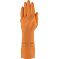 AlphaTec&reg; 87-208 Heavy-Duty Chemical-Resistant Gloves, Size 9, 12.8" L, Rubber Latex, Cotton/Flock-Lined Inner Lining, 29.5-mil - Ansell 87208090