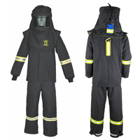 TCG Medium Arc Flash Coat Kit with Escape Strap, 75 cal/cm² - Oberon TCG75B-ES-M+HVSL