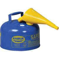 Safety Can for Kerosene with Funnel, Type I, Galvanized Steel, 2.5 US gal., Blue, FM Approved/UL/ULC Listed - Eagle Mfg. UI25FSB