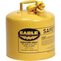 Safety Can for Diesel, Type I, Galvanized Steel, 5 US gal., Yellow, FM Approved/UL/ULC Listed - Eagle Mfg. UI50SY