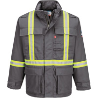 Bizflame&reg; 88/12 Insulated Winter Parka, Grey, 3X-Large - IFR Workwear FR612GRRXXXL