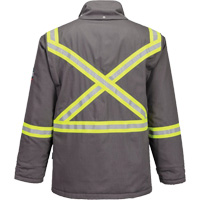 Bizflame&reg; 88/12 Insulated Winter Parka, Grey, 3X-Large - IFR Workwear FR612GRRXXXL
