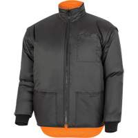 Parka de s&eacute;curit&eacute; d'hiver imperm&eacute;able 7-en-1 5056 Pioneer Yukon, Polyester, Noir/Orange haute visibilit&eacute;, T-petit - Pioneer V1120250-XS