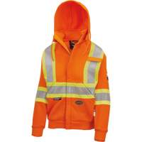 Heavyweight Safety Hoodie, Women's, X-Small, High Visibility Orange - Pioneer V2571450-XS