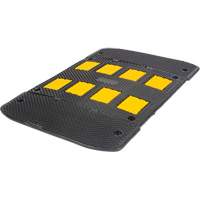 Speed Hump with End Caps, Rubber, 3' L x 40" W x 2" H - Zenith Safety Products 
