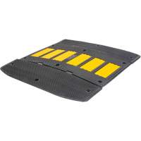 Speed Hump with End Caps, Rubber, 2' L x 36" W x 1-1/4" H - Zenith Safety Products 