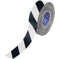 ToughStripe&reg; Max Floor Marking Tape, 2" x 100', Polyester, Black and White - Brady 177035