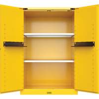 Utili-Guard+ Flammable Safety Cabinet, 45 gal., 2 Door, 43" W x 65" H x 22" D - Justrite U894520