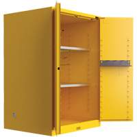 Utili-Guard+ Flammable Safety Cabinet, 45 gal., 2 Door, 43" W x 65" H x 22" D - Justrite U894520