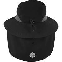 Chapeau de garde forestier 8934 Chill-Its avec prot&egrave;ge-nuque, petit/moyen, Noir - Ergodyne 12725