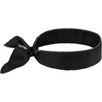Bandeau de refroidissement Chill-Its 6702 avec polym&egrave;res int&eacute;gr&eacute;s et fermeture &agrave; nouer, Noir - Ergodyne 12396