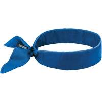 Bandeau de refroidissement Chill-Its 6702 avec polym&egrave;res int&eacute;gr&eacute;s et fermeture &agrave; nouer, Bleu - Ergodyne 12399