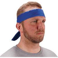 Bandeau de refroidissement Chill-Its 6702 avec polym&egrave;res int&eacute;gr&eacute;s et fermeture &agrave; nouer, Bleu - Ergodyne 12399