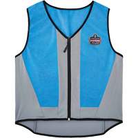 Veste de refroidissement &eacute;vaporatif Chill-Its 6667 avec fermeture &agrave; glissi&egrave;re, Grand, Bleu - Ergodyne 12694