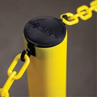 Industrial Stanchion Kit with Plastic Chain, 37" High, Yellow - Mr. Chain 71602-2