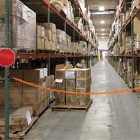 Magnetic Chain Barrier Warehouse Kit, Orange, 2" Link, 15' Length - Mr. Chain 77412