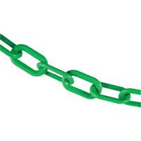 Plastic Barrier Chain, Green, 2" Link, 100' Length - Mr. Chain 50004-100