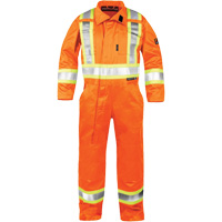 High-Visibility Fire-Resistant Coveralls, Size Small, Orange - Barry & Boulerice 116566MHORS