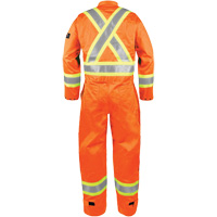 High-Visibility Fire-Resistant Coveralls, Size Small, Orange - Barry & Boulerice 116566MHORS