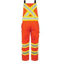 High-Visibility Unlined Overalls, X-Small, High Visibility Orange - Barry & Boulerice 116582ORXS