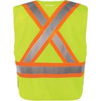 High-Visibility 5-Point Tear Away Vest, High Visibility Orange, Medium/Small, Polyester - Barry & Boulerice 116600YLSM