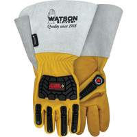 Storm Trooper Water-Resistant Gloves, Small, Cowhide Palm, Gauntlet Cuff - Watson Gloves 95782G-S