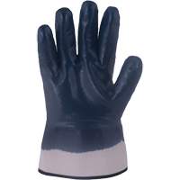 Horizon&reg; Navy Gloves with Pasted Cuffs, Medium, Nitrile Coating, Jersey/Cotton Shell - Barry & Boulerice 75H657CM