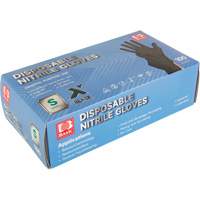Gants jetables de calibre m&eacute;dical r&eacute;sistants &agrave; la perforation, Grand, Nitrile, 5 mils, Sans poudre, Noir, Classe 2 -  