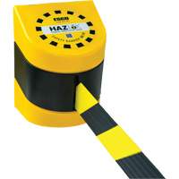Syst&egrave;me de barri&egrave;re de s&eacute;curit&eacute; HAZLOK, Plastique, Fixation magn&eacute;tique, 30', Ruban Noir et jaune - Esco 50185