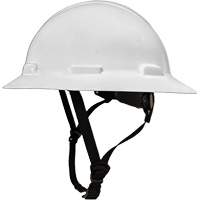 LIDGUARD&reg; Full Brim Hardhat with Chinstrap, Meets CSA Type 2, Ratchet Suspension, Vented - Dentec 14LIDCSFR2-WHT