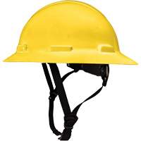 LIDGUARD&reg; Full Brim Hardhat with Chinstrap, Meets CSA Type 2, Ratchet Suspension, Vented - Dentec 14LIDCSFR2-YEL