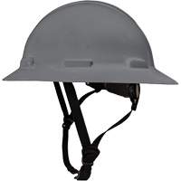 LIDGUARD&reg; Full Brim Hardhat with Chinstrap, Meets CSA Type 2, Ratchet Suspension, Vented - Dentec 14LIDCSFR2-GRY