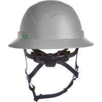 V-Gard H2&reg; Full Brim Safety Helmet, Ratchet Suspension, Non-Vented - MSA 10250597