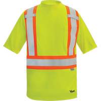 Viking&reg; Safety Bamboo Lined T-shirt, Polyester, Small, High Visibility Lime-Yellow - Viking 6008G-S