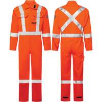 Combinaisons Avenger, 7 oz, Taille 44, Orange haute visibilité SHR191 | SCN Industrial