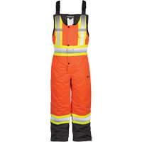 Salopette doubl&eacute;e, Polyester, T-petit, Noir/Orange haute visibilit&eacute; - Barry & Boulerice 11-6507-ORXS