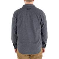 GRIDIRON Flannel Shirt, Men's, 3X-Large, Grey - Milwaukee M552G-3X