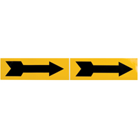 Arrow Pipe Marker, Self-Adhesive, 2-1/4" H x 7" W, Black on Yellow - Brady 76507