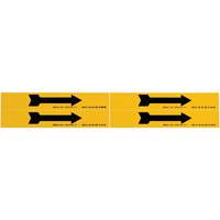 Arrow Pipe Marker, Self-Adhesive, 1-1/8" H x 7" W, Black on Yellow - Brady 93242