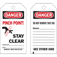 Safety Tags, Plastic, 4" W x 7" H, English - Brady 86469