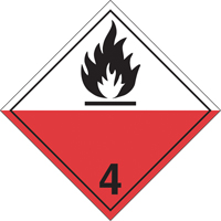 Spontaneous Combustibles TDG Placard, Tagboard - Incom Top Tape & Label TT420TB