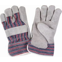Rugged Fitters Gloves, Large, Split Cowhide Palm, Cotton Inner Lining - Zenith Safety Products 