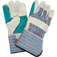 Standard Quality Double Palm Fitters Glove, Large, Split Cowhide Palm, Cotton Inner Lining - Zenith Safety Products 
