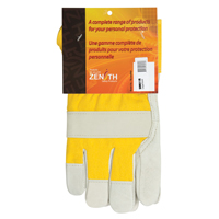 Abrasion-Resistant Winter-Lined Fitters Gloves, Large, Grain Cowhide Palm, Foam Fleece Inner Lining - Zenith Safety Products 